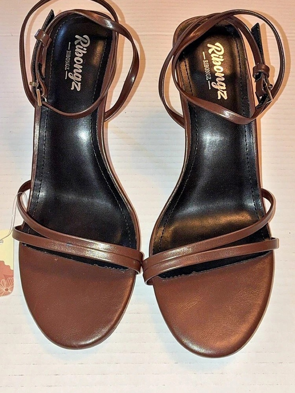 Ribongz Brown Strappy Heels